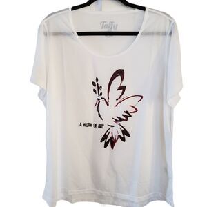Taffy Fitness Graphic Yoga Pullover Top